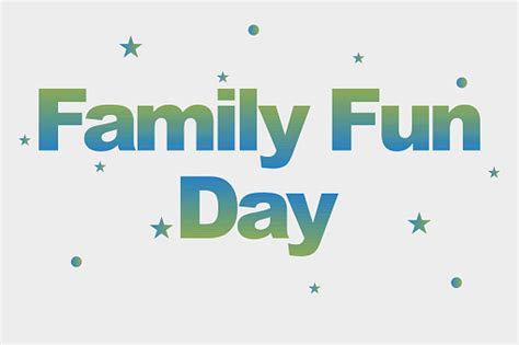 Family Fun Day Typography Text Vector Design Celebrate Family Fun Day ...