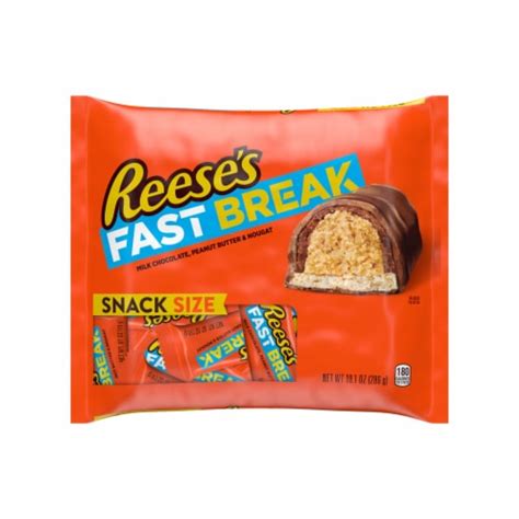 Reese S Fast Break Milk Chocolate Peanut Butter And Nougat Snack Size