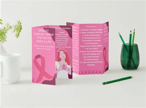 Breast Cancer Awareness Brochure Pdf and Canva (Download Now) - Etsy