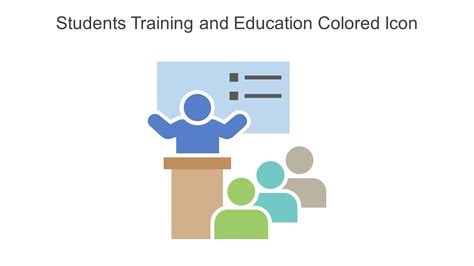 Students Training And Education Colored Icon In Powerpoint Pptx Png And Editable Eps Format