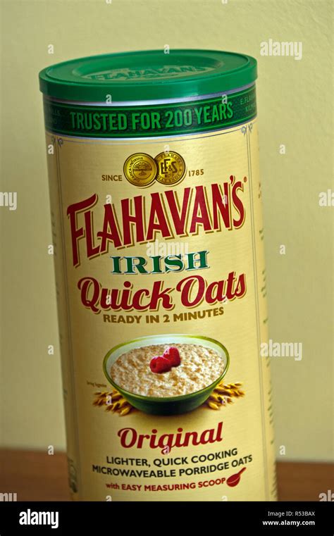 Flahavans Irish Quick Oats Original Lighter Hi Res Stock Photography