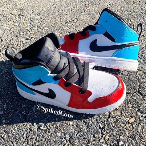 Custom Color Block Jordan 1 Fearless Kids Toddler Kids Nike Etsy