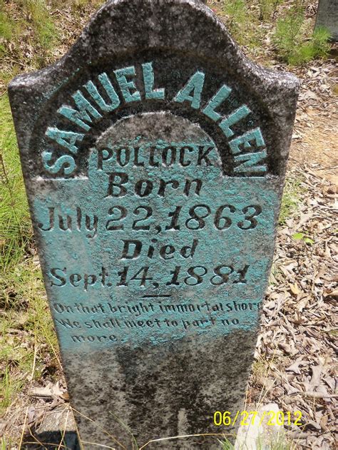 Samuel Allen Pollock 1863 1881 Memorial Find A Grave