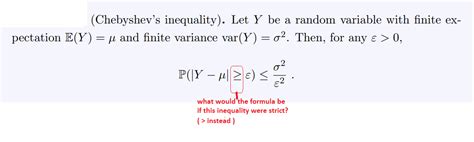 University Maths Probability Strictness Of Chebyshevs Inequality