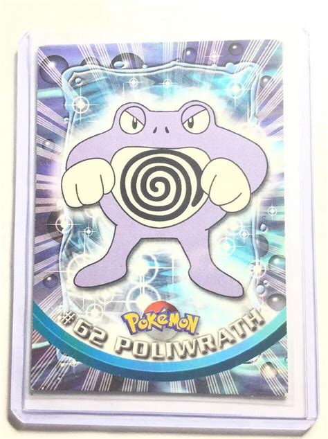 Topps Series 1 1999 TV Animation Ed POLIWRATH 62 Pokemon Character