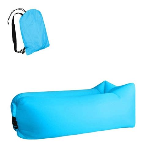 Lit Canap De Camping Pliable Gonflable Bleu Clair Campkar Shop