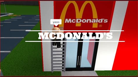 Mcdonalds Speed Build Bloxburg Youtube