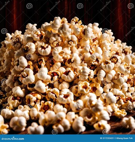 Popcorn, Traditional Snack of Popped Corn, Typicially Eaten while