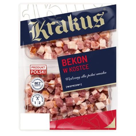 Krakus Bekon w kostce 150g 2x75g Delikatesy Dwójka