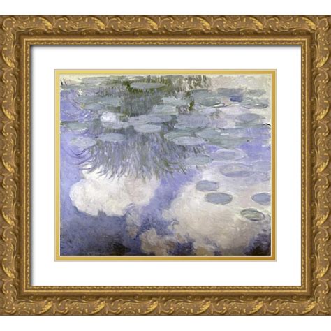 Monet Claude 17x15 Gold Ornate Wood Framed With Double Matting Museum