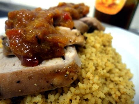 Cumin Pork Tenderloin With Moroccan Apricot Chutney Pork Gravy Pork