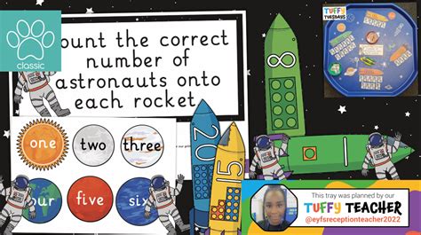 Teacher S Pet Rockets And Astronauts Space Counting Tuff Tray Pack