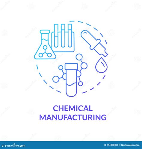 Chemical Manufacturing Linear Icons Set Synthesis Formula Reactant