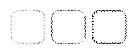 Scalloped Edge Frame Vector Images Over