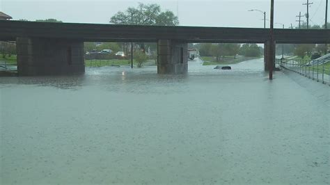 Heavy Rains Flood Streets In Lakeview