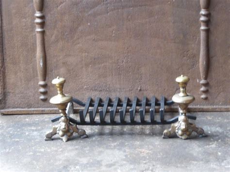 Large Fireplace Grate for Andirons, Firedogs For Sale at 1stDibs