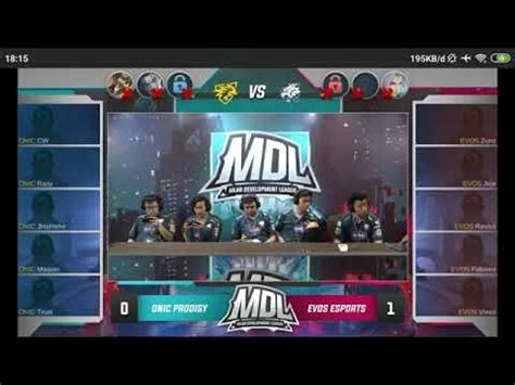 Match Terpecah Match Ke Evos Esports Vs Onic Prodigy Mdl Season