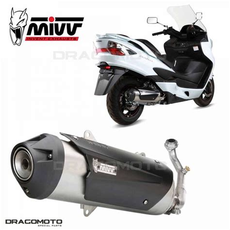 Full Exhaust Mivv Suzuki Burgman Urban Silver Stainless