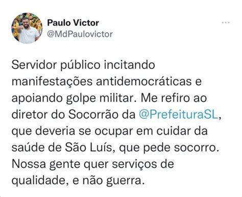 Vereador Paulo Victor critica diretor do Socorrão por incitar atos