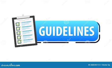 Guidelines Document Business Guide Standard Vector Illustration