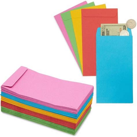 Money Saving Envelopes For Cash Kraft Paper Colors X In