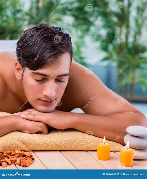 Handsome Man During Spa Session Stock Photo Image Of Pretty Dayspa