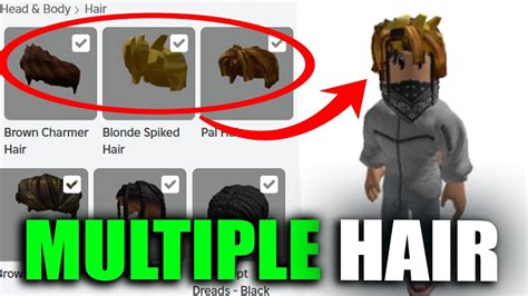 How To Wear Multiple Hairs On Roblox Mobile Full Guide Youtube