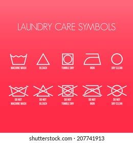 Laundry Care Symbols Vector Graphic Stock Vector (Royalty Free ...