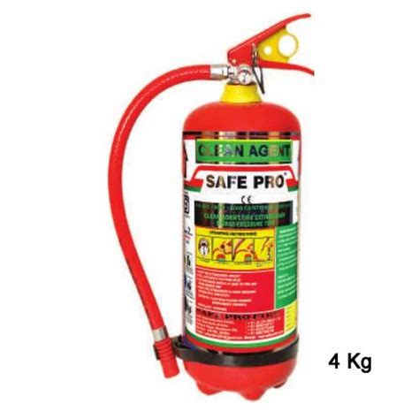 Safe Pro Mild Steel 4kg Clean Agent Stored Pressure Fire Extinguisher