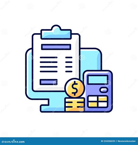 Invoicing RGB Color Icon Stock Vector Illustration Of Tool 224206035