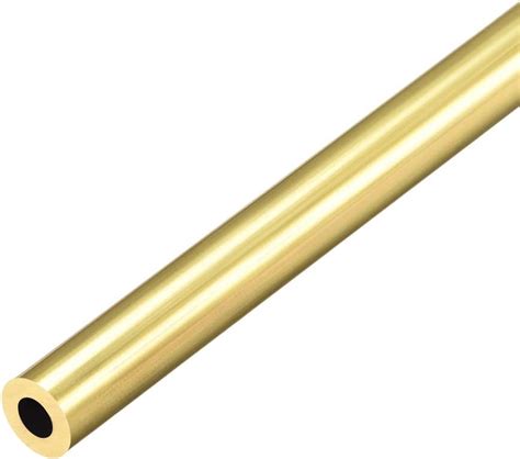 Uxcell Brass Round Tube 300mm Length 8mm Od 2mm Wall Thickness Seamless Straight