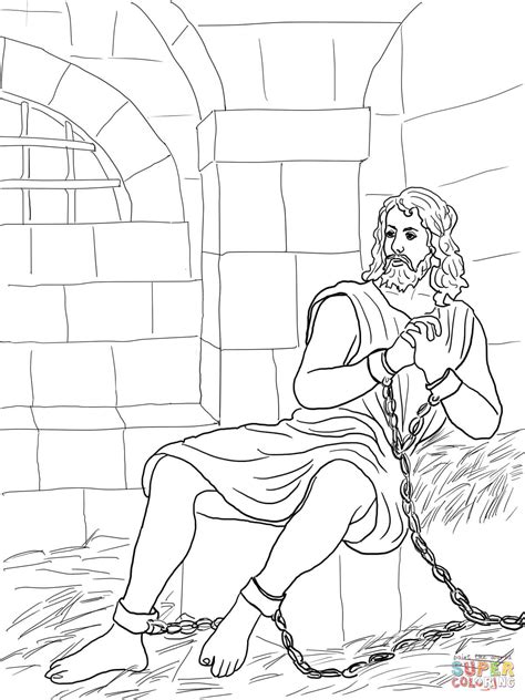 John The Baptist In Prison Coloring Page Free Printable Coloring Pages