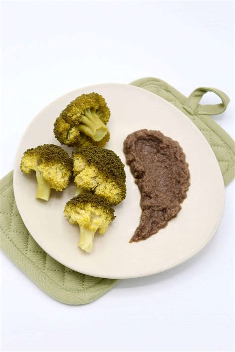 Fleurettes de brocoli et sa purée de champignons Cuisinez pour bébé