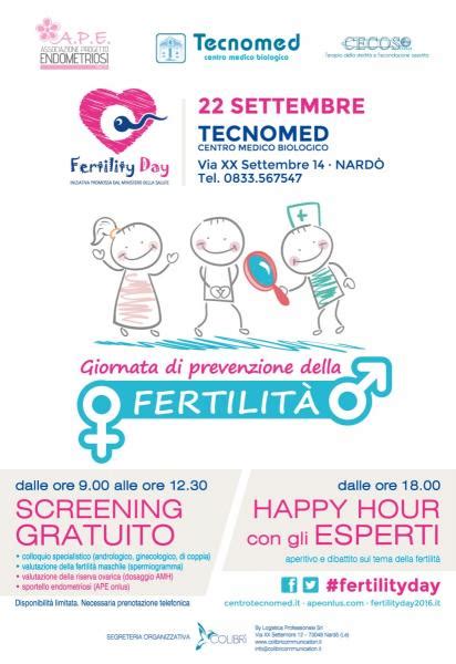 A P E Onlus aderisce al Fertility Day Giornata di prevenzione a Nardò