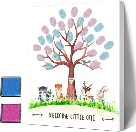 Amazon Baby Gender Reveal Fingerprint Tree Gender Reveal Party