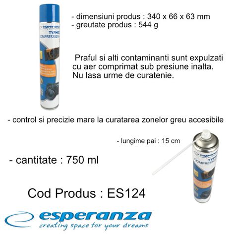 Spray Cu Aer Comprimat Ml Esperanza Typhoon Xl Es Pentru