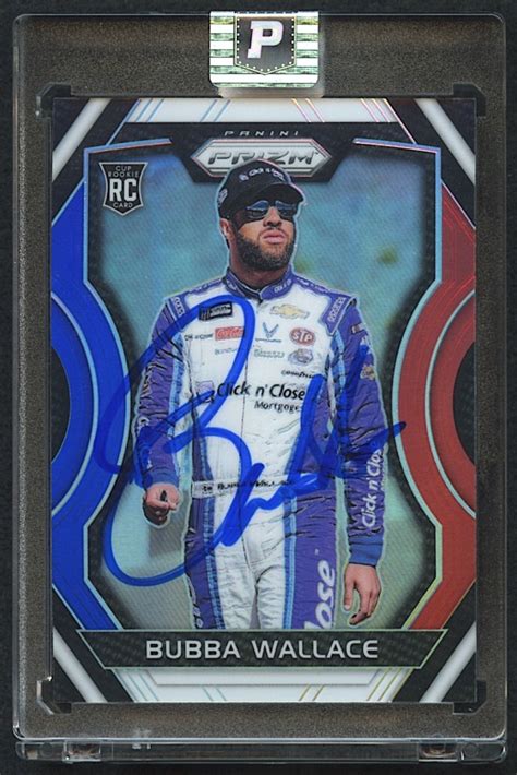 Bubba Wallace Signed Panini Prizm Prizms Red White Blue Rc