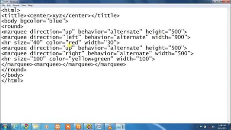 Html Image Animation And Text Animation Using Marquee Tag Youtube