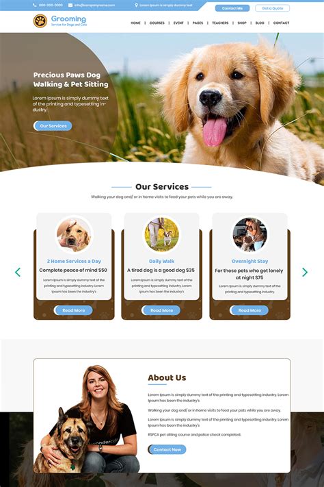 Dog Grooming Flyers Template Parahyena