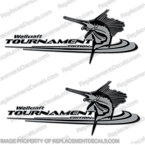 Wellcraft Tournament Edition Boat Decals Set Of 2