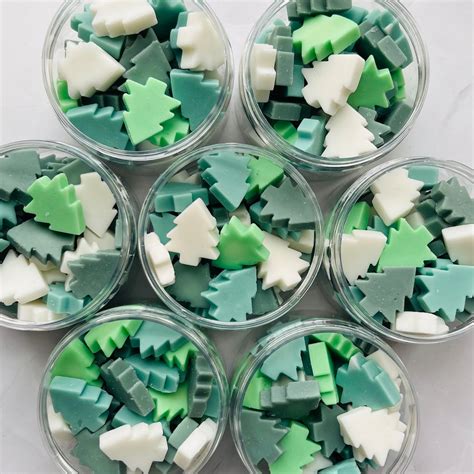 Christmas Tree Wax Melts Pot Of Shapes Advent Festive 70g Gift Idea