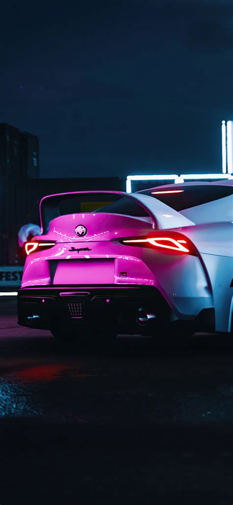 1125x2436 Neon Night Toyota Supra 5k Iphone XS,Iphone 10,Iphone X ,HD 4k Wallpapers,Images ...