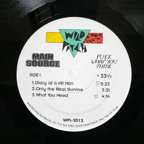 MAIN SOURCE FUCK WHAT YOU THINK WILD PITCH WPL LP ハウス 売買されたオークション