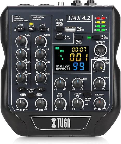 Amazon Xtuga Uax Channel Audio Mixer Professional Dj Stereo