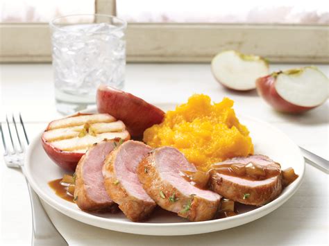 Mignons de filets de porc aux pommes caramélisées Recettes Olymel