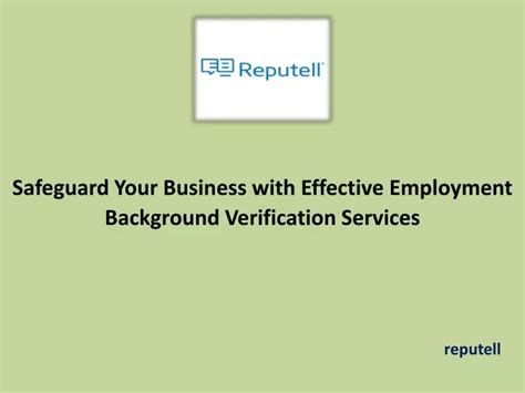 Ppt Safeguard Your Business With Effective Employment Background