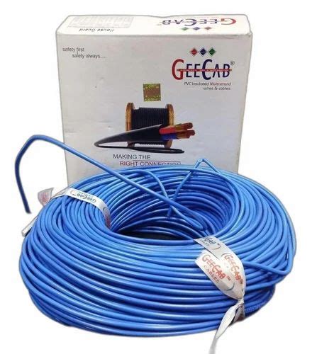 1 Core Gee Cab Blue PVC Insulated Multi Strand Wire For Home Electric