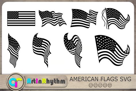 American Flag Svg Bundle Us Flags Svg Graphic By Artinrhythm