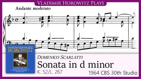 Scarlatti Sonata In D Minor K L Horowitz Youtube