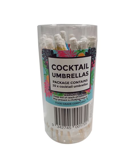 Cocktail Umbrellas 20 Pack - Boozy